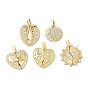 Латунные микропаве кубические цирконии открывающиеся подвески, реальный 18 k позолоченный