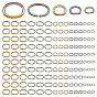 250 piezas 5 estilos chapado en iones (ip) 304 anillos de salto de acero inoxidable, anillos del salto abiertos, oval