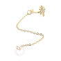 Bluetooth Headphones Holder, Anti-Lost Strap, Brass Micro Pave Clear Cubic Zirconia Ear Cuff Findings