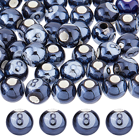 60шт. фарфоровые бусины ручной работы, круглые