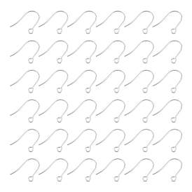 300шт 316л хирургические крючки для сережек из нержавеющей стали, провод уха, с горизонтальной петлей