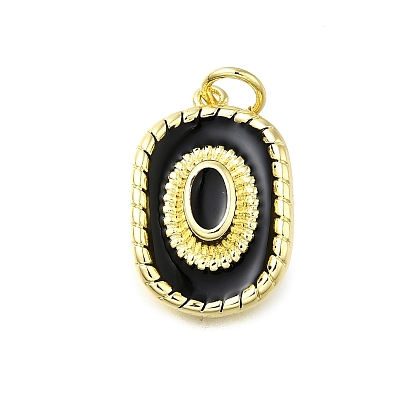 Латунь эмаль подвески, с прыжковых колец, очарование ковбойской шляпы, долговечный, без свинца и без кадмия, реальный 18 k позолоченный, стойки покрытие