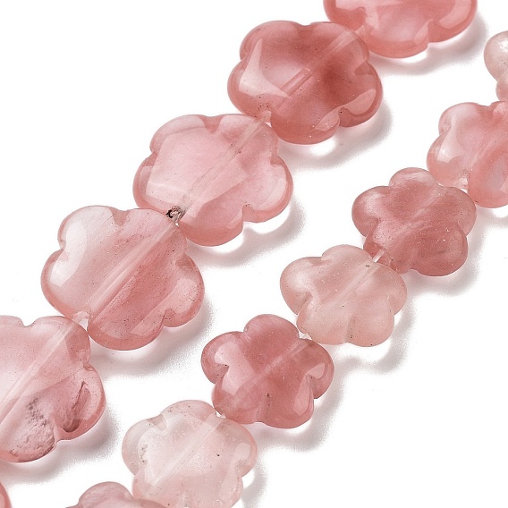 Вишневого кварца стеклянные бусы пряди, цветок