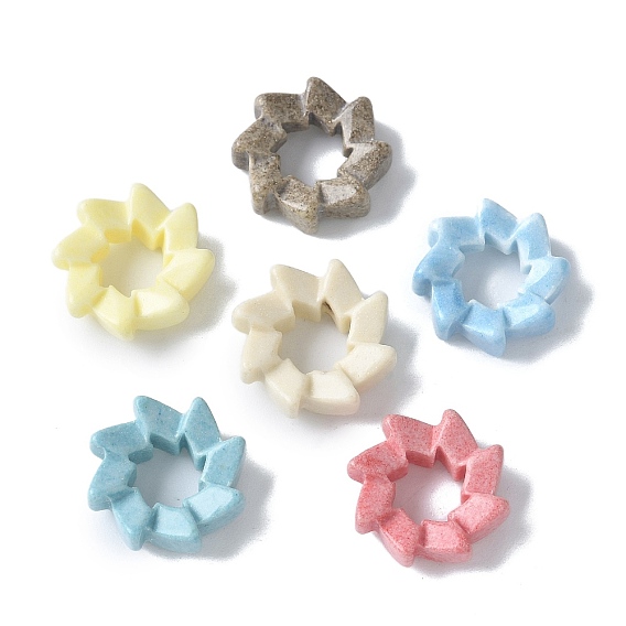 Натуральный радужный агат алашан европейские бусины, бусины с большим отверстием, окрашенные, цветок