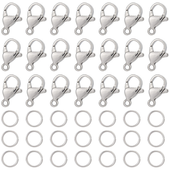 120шт. 304 карабины из нержавеющей стали с 120шт. открытыми соединительными кольцами
