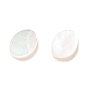 White Shell Cabochons, Flat Oval