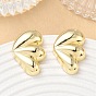 Brass Stud Earrings for Women, Fan