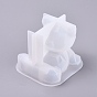 3D Bear Cell Phone Bracket Silicone Molds, Resin Casting Moulds, For UV Resin, Epoxy Resin Jewelry Making, Faceted