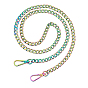 Zine Alloy Curb Chain Bag Handles, with Swivel Clasps, for Bag Replacement Accessories