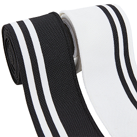 4 нити 2 цвета полиэстеровые эластичные шнуры, плоский с узором в полоску