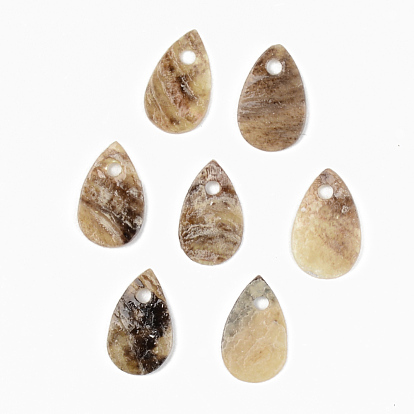 Natural Akoya Shell Charms, Mother of Pearl Shell Charms, Teardrop