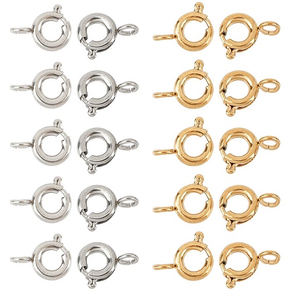 PVD Vacuum Plating 304 Stainless Steel Spring Ring Clasps