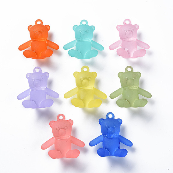 Подвески матовым акриловым, медведь