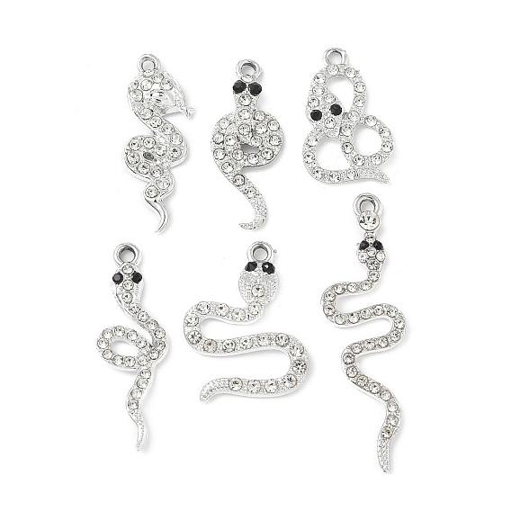 Подвески из сплава , со стразами, змея