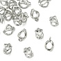 SHEGRACE Brass Hinged Bails, Enhancer Shortener Pendant Bails, with Loops, Cadmium Free & Lead Free & Nickel Free