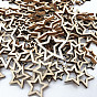 Unfinished Wood Star Shape Discs Slices, Wood Pieces for DIY Embellishment Crafts