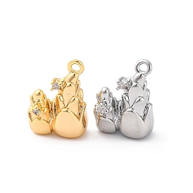 Латунные подвески со стразами, без кадмия, без никеля и без свинца, талисман из побегов бамбука