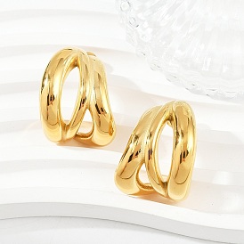 304 из нержавеющей стали серьги, золотые, c-образный