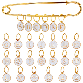 26 маркеры стежков с замком из сплава эмали, с латунной фурнитурой 