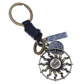 Retro Braided Cowhide Keychain Men's Pendant Jewelry Online Shop Small Gift Premium