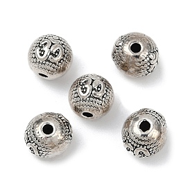 Сплавочные овальные бусины тибетского стиля , круглые