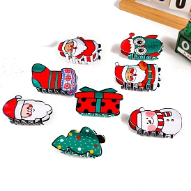 Christmas Theme PVC Claw Hair Clips