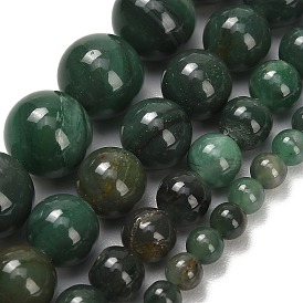 Природные африканские нефритовые бусы пряди, круглые