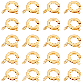 20Pcs Brass Spring Ring Clasps, Ring