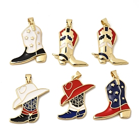 Латунь эмаль подвески, брелоки для ботинок, без кадмия и без свинца, долговечный, стойки покрытие, реальный 18 k позолоченный