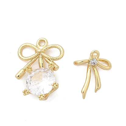 Латунные микро проложить кубического циркония подвески, бантом прелести, долговечный, без никеля 