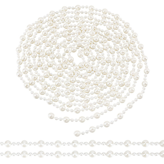 6шт. пластиковая гирлянда с бусинами, имитирующими жемчуг, отлично подходит для дверного занавеса, свадебный декор diy material