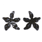Cellulose Acetate(Resin) Pendants, with Glitter Powder, Flower
