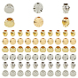 120 pcs 6 perles d'espacement en laiton de style, formes mixtes, véritable 18 k plaqué or et véritable plaqué platine
