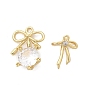 Латунные микро проложить кубического циркония подвески, бантом прелести, долговечный, без никеля 