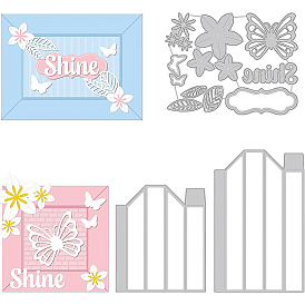 3 шт 3 стили трафареты для штампов из углеродистой стали, для diy scrapbooking, Фотоальбом, декоративная бумага для тиснения, цвет нержавеющей стали, фоторамки, цветочным узором