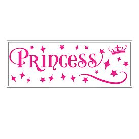 PVC Wall Stickers, for Wall Decoration, Word Princess
