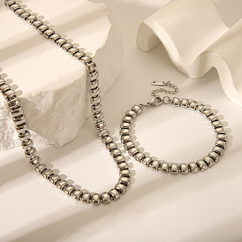 304 комплекты цепочек-ожерелий и браслетов из нержавеющей стали в стиле унисекс, элегантная коллекция ювелирных изделий