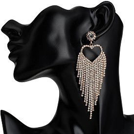 Heart Tassel Earrings for Women, Fashionable and Versatile Jewelry