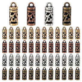 200 piezas 4 colores extremos de cordón estilo tibetano, sin plomo y cadmio, columna