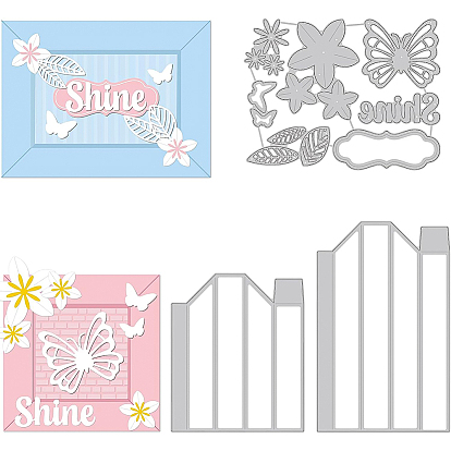 3 шт 3 стили трафареты для штампов из углеродистой стали, для diy scrapbooking, Фотоальбом, декоративная бумага для тиснения, цвет нержавеющей стали, фоторамки, цветочным узором