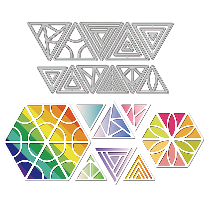 2 шт 2 стили трафареты для штампов из углеродистой стали, для diy scrapbooking, Фотоальбом, декоративная бумага для тиснения, цвет нержавеющей стали, треугольник шаблон