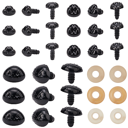 60 наборы 3 стиль пластиковые носы для собак поделки, для куклы игрушки аксессуары