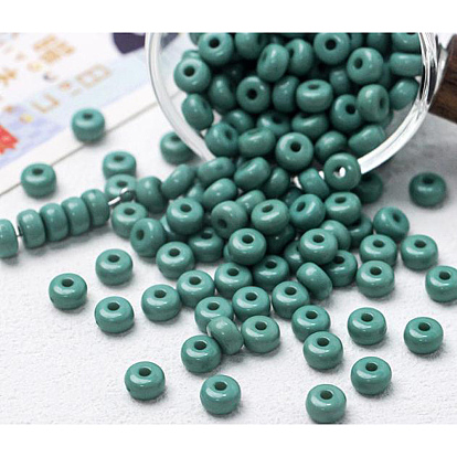 Opaque Acrylic Beads, Flat Round