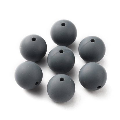 Perlas focales de silicona ecológicas de grado alimenticio, rondo