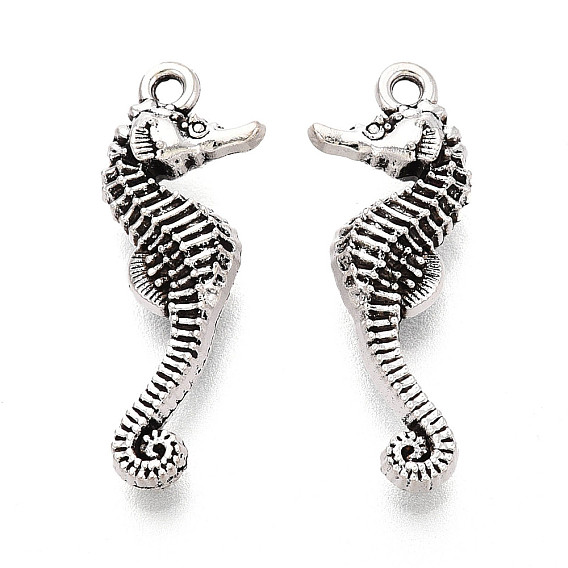 Сплавочные подвески тибетского стиля, прелести морских коньков, без кадмия и без свинца
