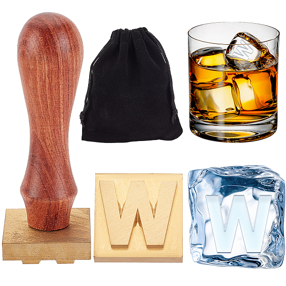 1головка штампа из латуни золотистого тона, с прямоугольными бархатными мешочками 1pc и ручкой из грушевого дерева 1pc, для сургучной печати, знак букв.к/п/ш