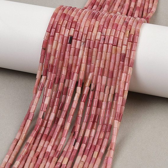 Природные родонит бисер нитей, колонка