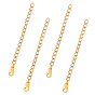 304 Stainless Steel Chain Extender, Curb Chain, with Charms, Teardrop
