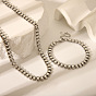 304 комплекты цепочек-ожерелий и браслетов из нержавеющей стали в стиле унисекс, элегантная коллекция ювелирных изделий
