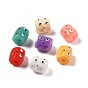 Opaque Acrylic Beads, Column with Cartoon Face